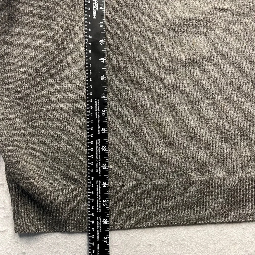 Polo Ralph Lauren Men XXL Gray 100% Lambswool Long Sleeve Polo Sweater Pony Logo